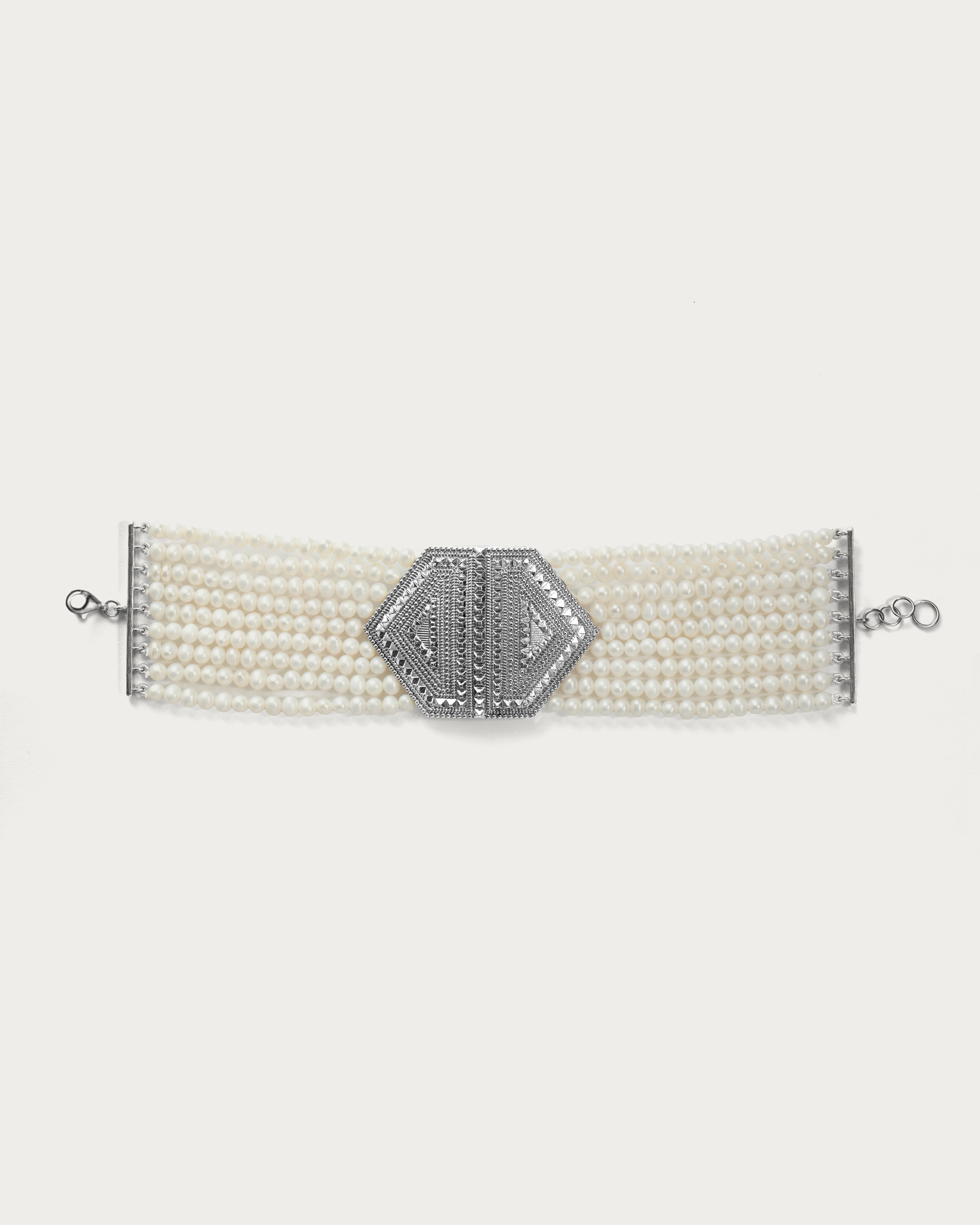 Pearl & Silver Bracelet