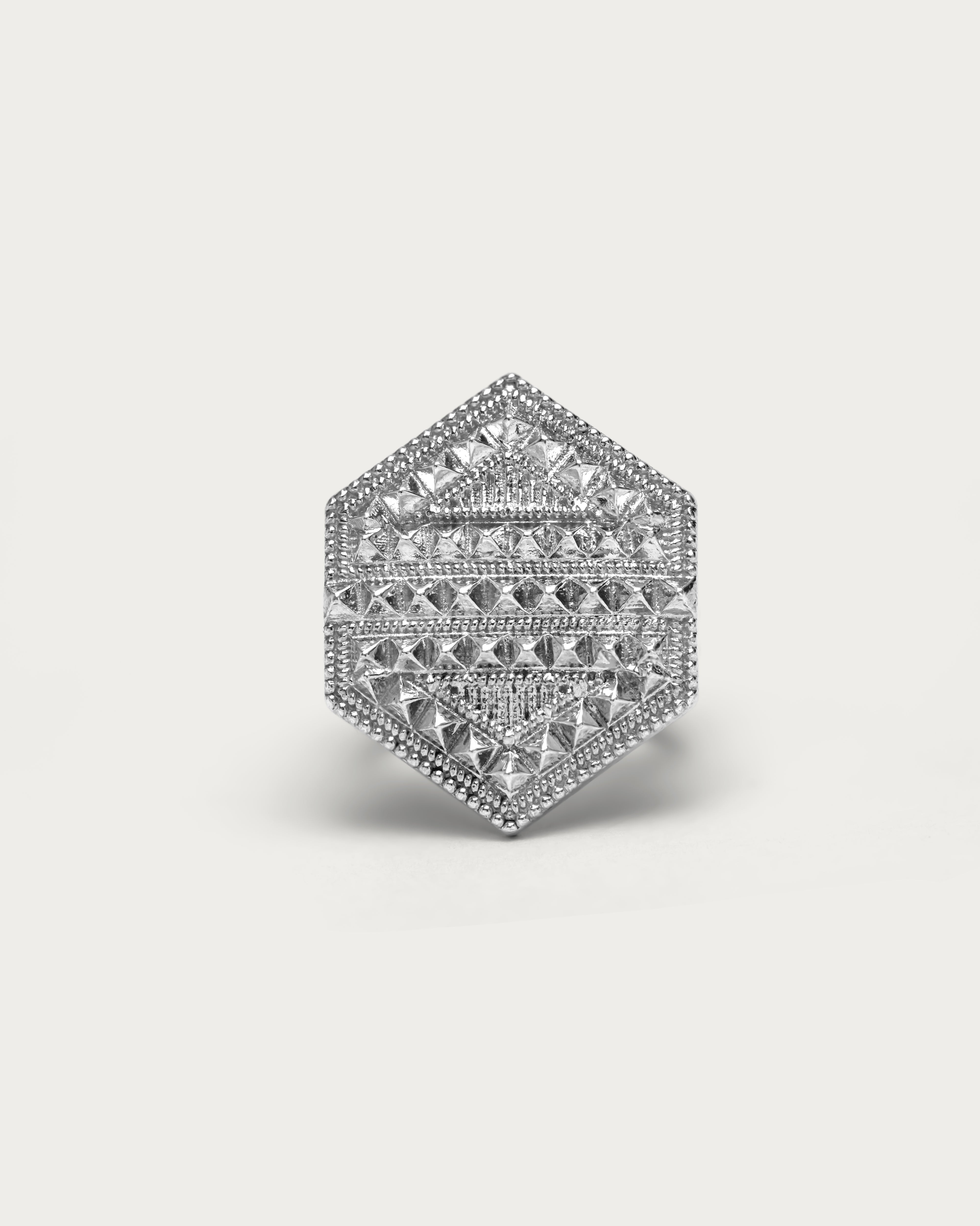 Pearl Hexagon Ring
