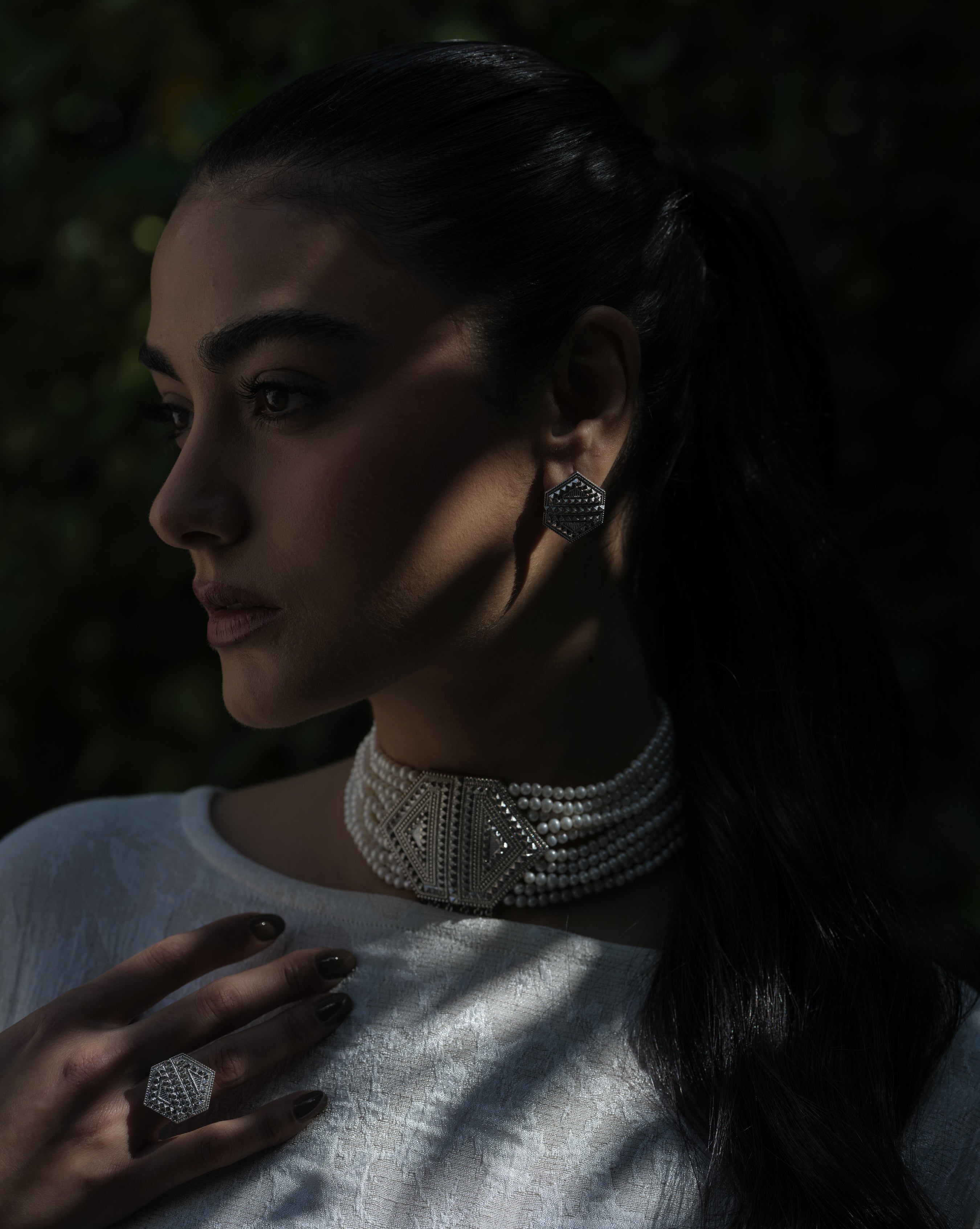 Pearl & Silver Choker