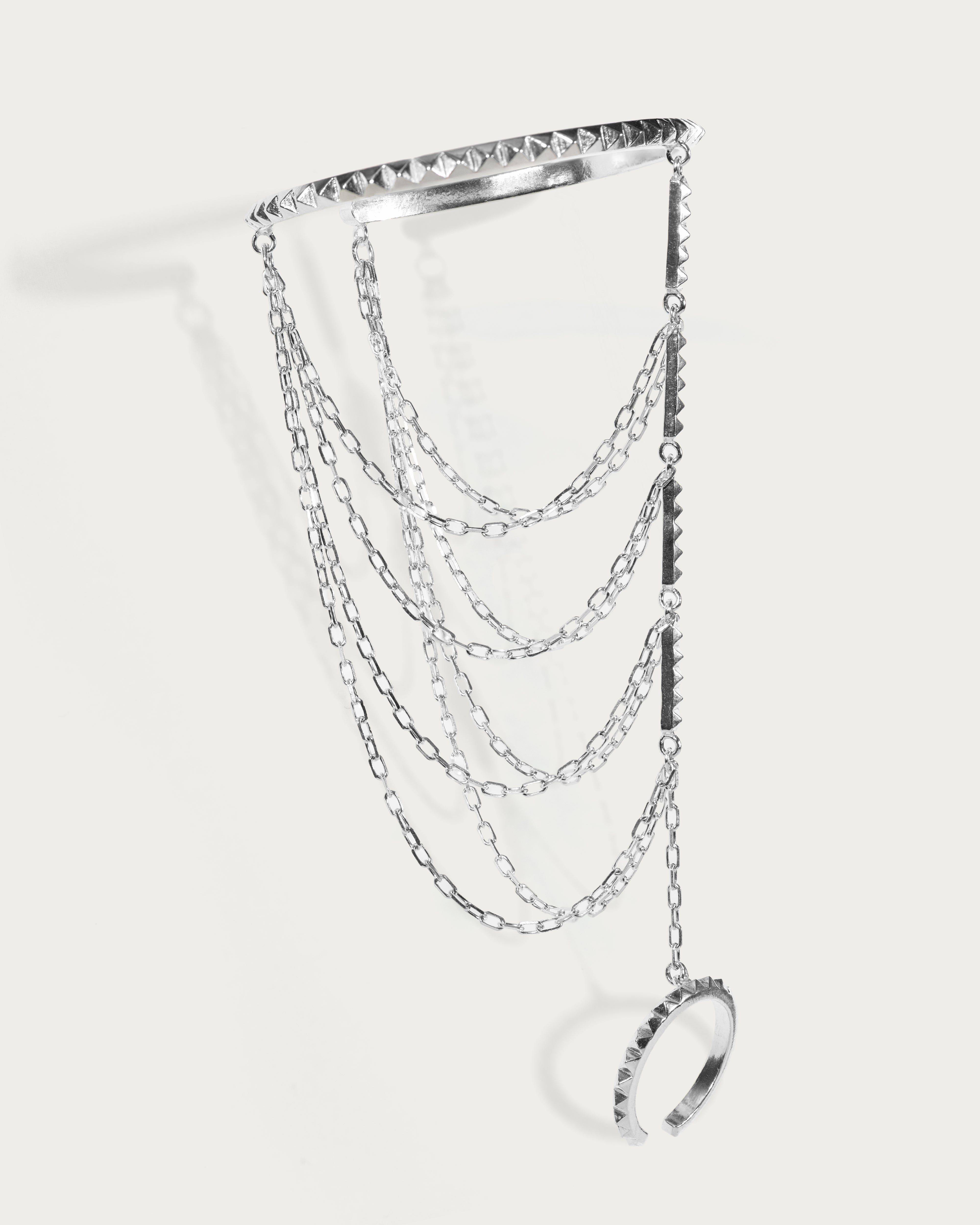 Triangles Hand Chain Ring