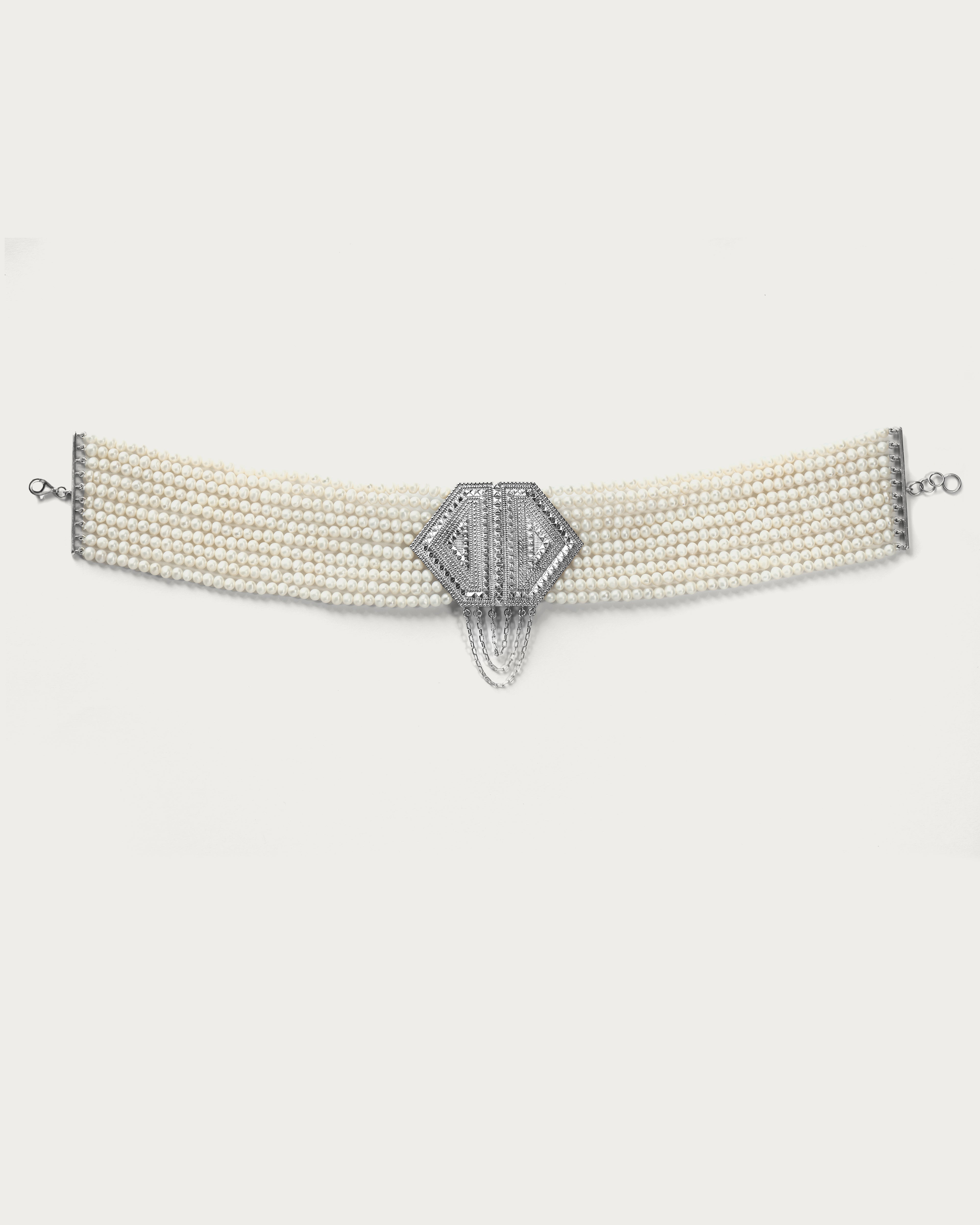 Pearl & Silver Choker