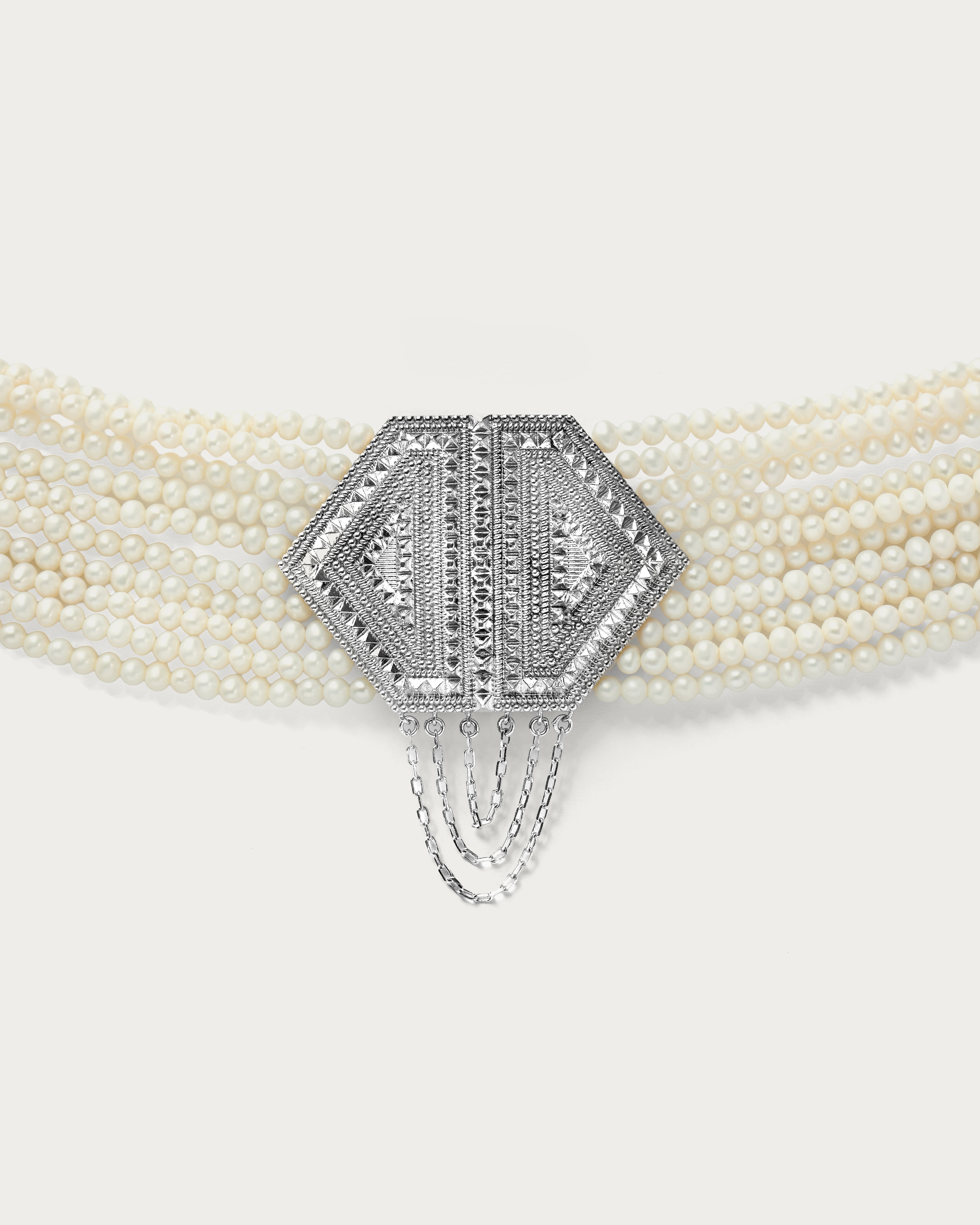 Pearl & Silver Choker