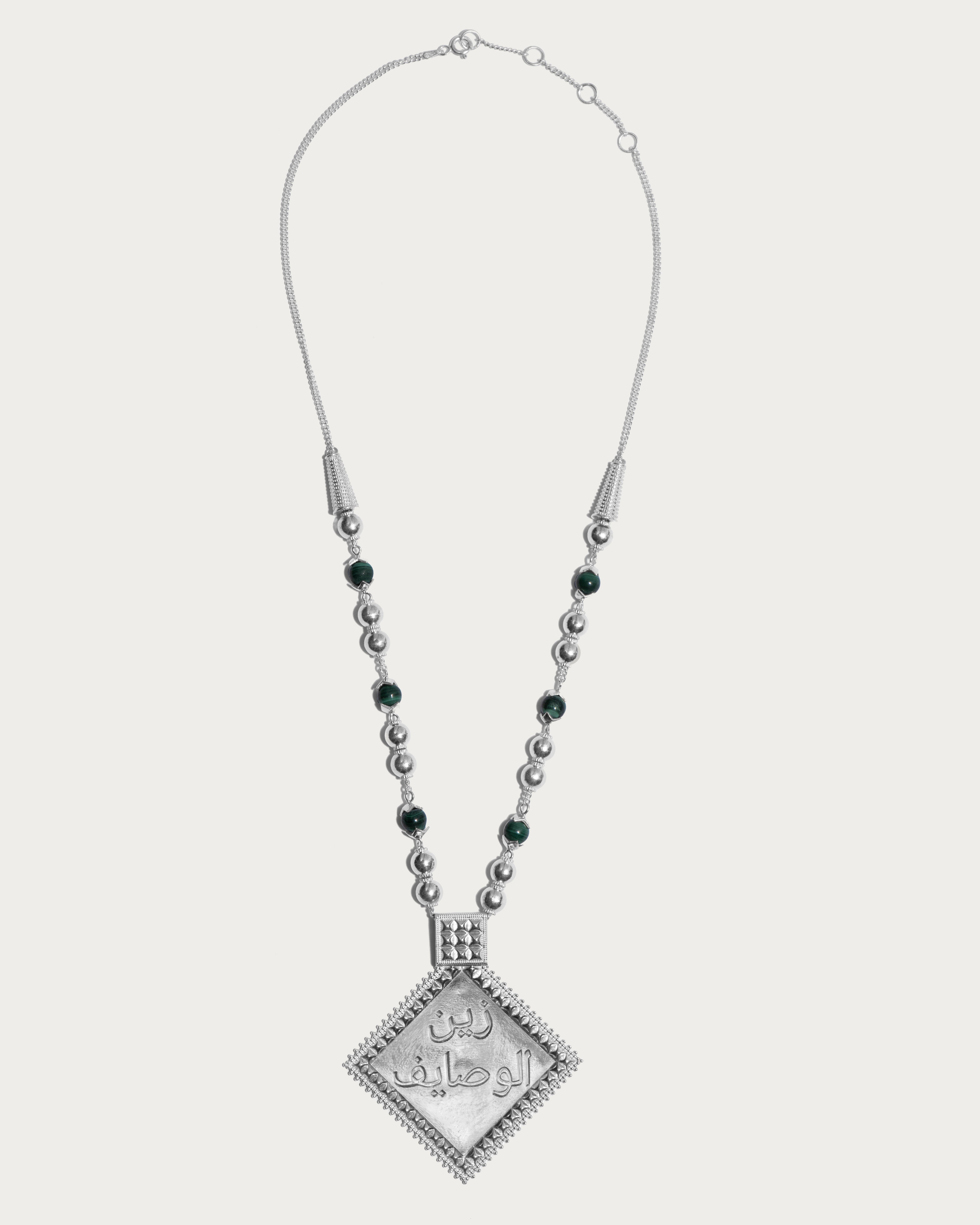 Diamond Malachite Necklace