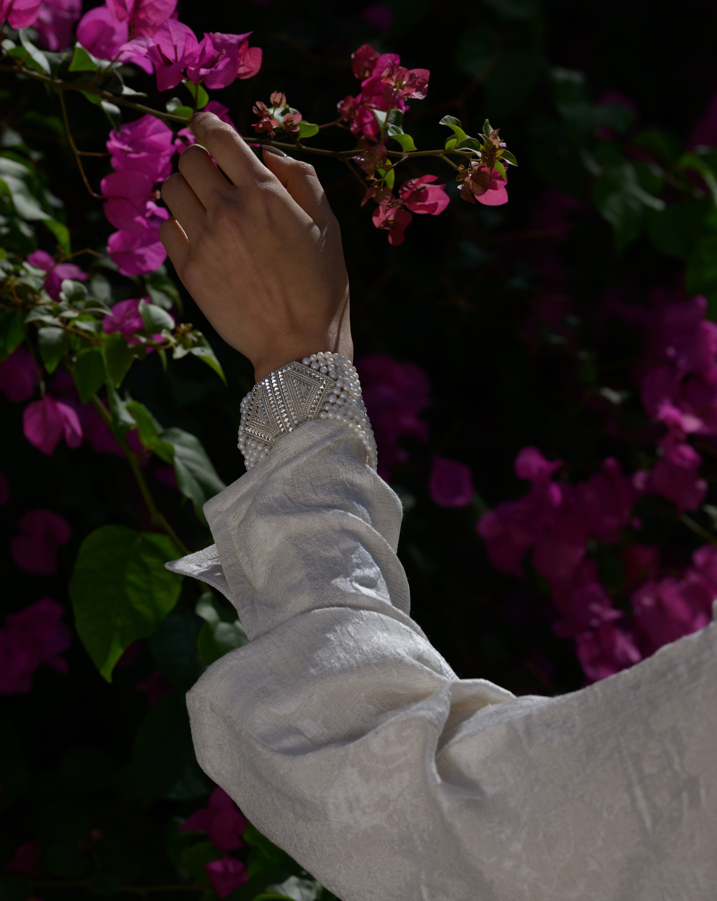 Pearl & Silver Bracelet